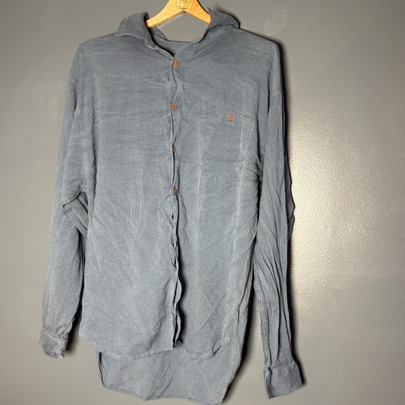 Tommy Bahama Other - Tommy Bahama Men’s XL 100% Silk Button Down Shirt Blue Vintage
